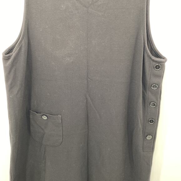 TALBOTS Black Button Side Stretchy Jumper Small - Picture 2 of 7